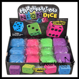 Marshmallow Dice Small 2" Stress Balls - Ultra Soft Kneadable Fidget Squish Balls - Amazingly Soft
