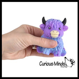 NEW - Marshmallow Highland Cow Animal Stress Balls - Ultra Soft Kneadable Fidget Squish Balls - Amazingly Soft