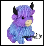 NEW - Marshmallow Highland Cow Animal Stress Balls - Ultra Soft Kneadable Fidget Squish Balls - Amazingly Soft