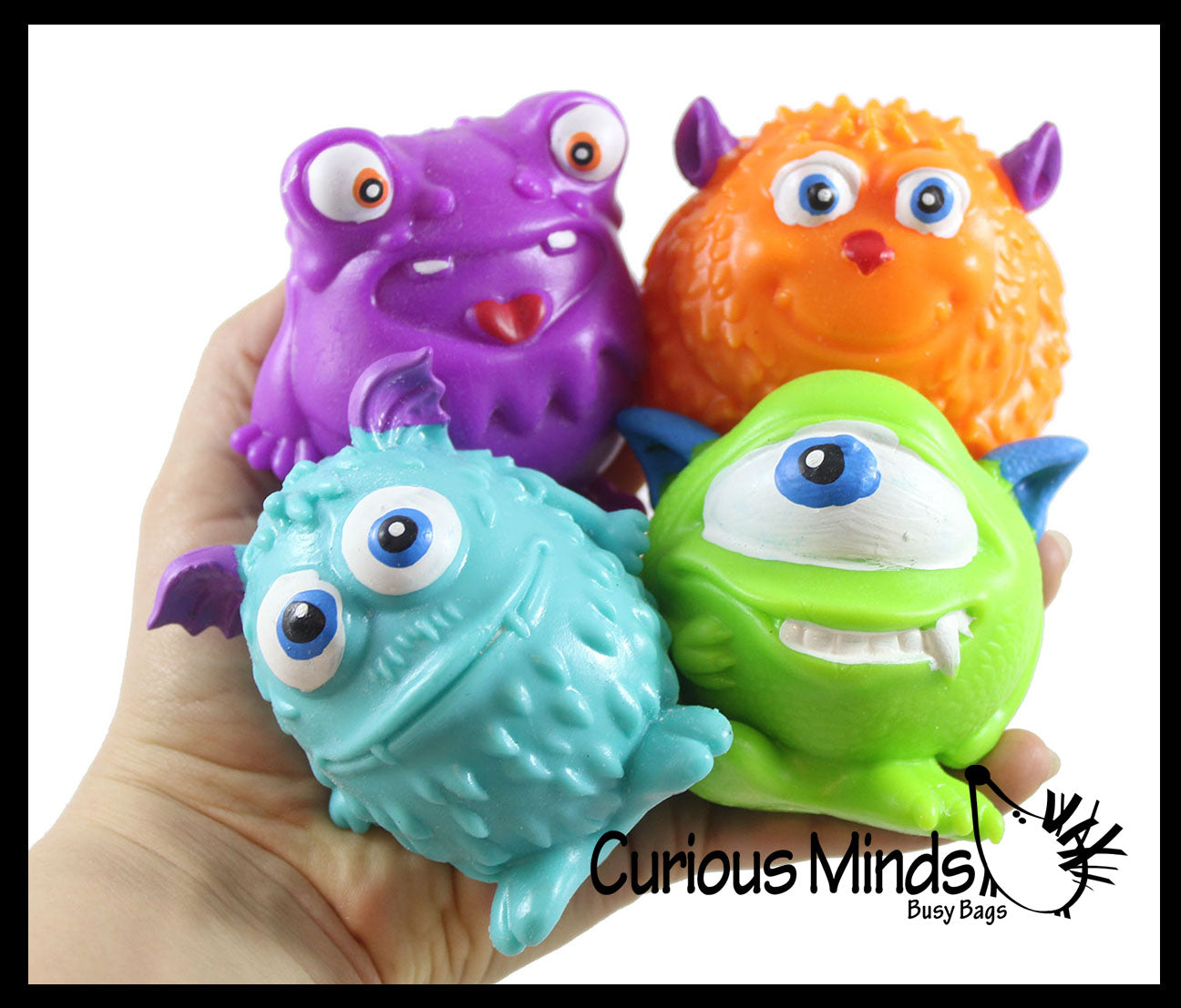 monsters inc bath toys Marshmallow Monsters - Sticky Stress Balls - Ultra Soft Kneadable Fidg