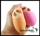 Marshmallow Sloth Animal Stress Balls - Ultra Soft Kneadable Fidget Squish Balls - Amazingly Soft