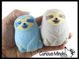 Marshmallow Sloth Animal Stress Balls - Ultra Soft Kneadable Fidget Squish Balls - Amazingly Soft
