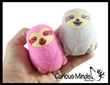 Marshmallow Sloth Animal Stress Balls - Ultra Soft Kneadable Fidget Squish Balls - Amazingly Soft