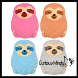 Marshmallow Sloth Animal Stress Balls - Ultra Soft Kneadable Fidget Squish Balls - Amazingly Soft