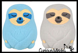 Marshmallow Sloth Animal Stress Balls - Ultra Soft Kneadable Fidget Squish Balls - Amazingly Soft