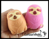 Marshmallow Sloth Animal Stress Balls - Ultra Soft Kneadable Fidget Squish Balls - Amazingly Soft