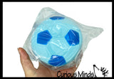 Marshmallow Soccer Ball Large 4.25" Stress Balls - Ultra Soft Kneadable Fidget Squish Balls - Amazingly Soft