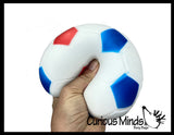 Marshmallow Soccer Ball Large 4.25" Stress Balls - Ultra Soft Kneadable Fidget Squish Balls - Amazingly Soft