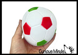 Marshmallow Soccer Ball Large 4.25" Stress Balls - Ultra Soft Kneadable Fidget Squish Balls - Amazingly Soft