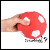 Marshmallow Soccer Ball Large 4.25" Stress Balls - Ultra Soft Kneadable Fidget Squish Balls - Amazingly Soft