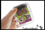 Melting Skeleton Putty Slime - Black Slime with Skeleton Bone Body Parts - Halloween Party Favor Spooky