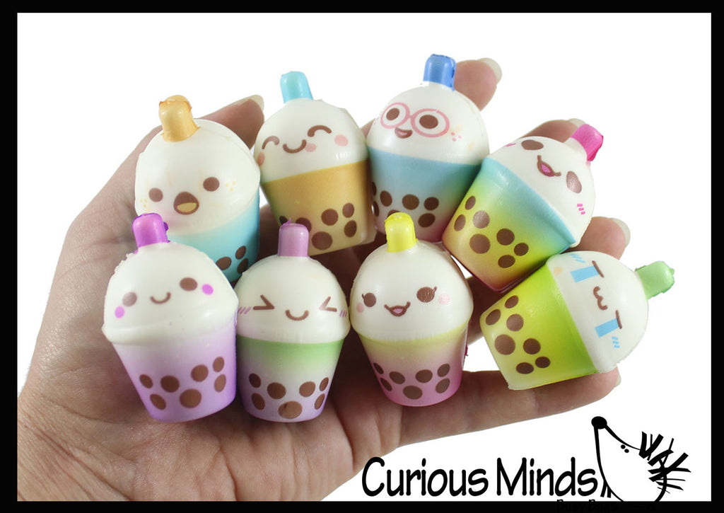 Mini Bubble Tea Drink Slow Rise Squishy Toys - Memory Foam Party Favors, Prizes, OT