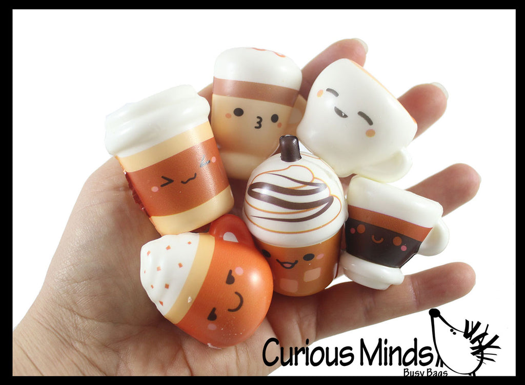 Cute Coffee Cup Micro Slow Rise Squishy Toys - Memory Foam Party Favors, Prizes, OT