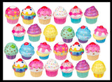 Cute Cupcake Micro Slow Rise Squishy Treat Toys - Memory Foam Party Favors, Prizes, OT