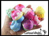 Cute Cupcake Micro Slow Rise Squishy Treat Toys - Memory Foam Party Favors, Prizes, OT
