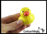 Cute Duck Micro Slow Rise Squishy Toys - Memory Foam Party Favors, Prizes, OT Rubber Duckie