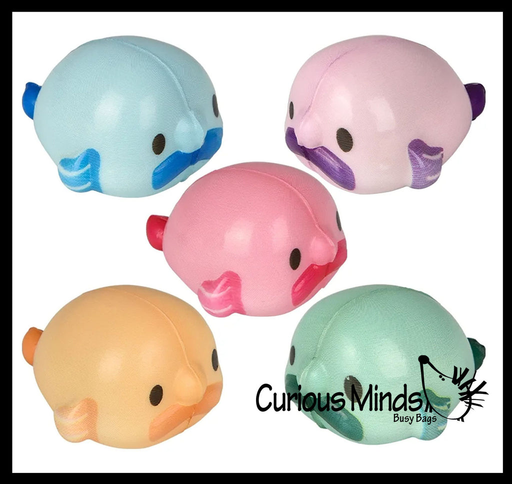 Cute Blobfish Slow Rise Squishies Figures - Ugly Fish with Nose Novelty Prize Reward Giveaway Soft Squishy Foam