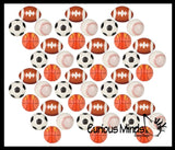 Sports Micro Slow Rise Squishy Toys - Memory Foam Party Favors, Prizes, OT Basketball Football Baseball Soccer