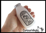 Milk Squishy - Water and Bead Filled Milk Bottle Shaped Squish Toy Liquid Filled