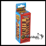MINI Wood Topple Towers Game - Stacking Blocks Challenge  - Desktop Table Novelty Game