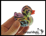 Regular 2" Animal Print Rubber Ducks - Zebra Cheetah Rubber Duckies - Cute Novelty Prize Reward Giveaway