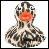 Regular 2" Animal Print Rubber Ducks - Zebra Cheetah Rubber Duckies - Cute Novelty Prize Reward Giveaway