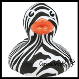 Regular 2" Animal Print Rubber Ducks - Zebra Cheetah Rubber Duckies - Cute Novelty Prize Reward Giveaway