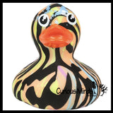 Regular 2" Animal Print Rubber Ducks - Zebra Cheetah Rubber Duckies - Cute Novelty Prize Reward Giveaway