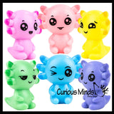 Cute Colorful Tiny Axolotls Figurines - Mini Toys - Small Novelty Prize Toy - Party Favors - Gift
