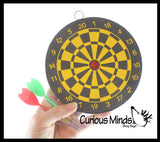 NEW - Mini Dart Board - Small Office Dart Game with Darts - Double Sided Game