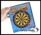 NEW - Mini Dart Board - Small Office Dart Game with Darts - Double Sided Game