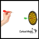 NEW - Mini Dart Board - Small Office Dart Game with Darts - Double Sided Game