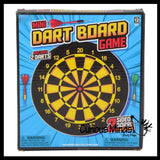 NEW - Mini Dart Board - Small Office Dart Game with Darts - Double Sided Game