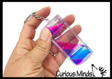 Keychain Liquid Dripping Timer - Calm Down Jar - Soothing and Calming Motion - Liquid Timer Sensory Office Toy - Visual Stimulation