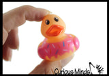 Small 1.5" Assorted Rubber Ducks - Rubber Duckies - Cute Novelty Prize Reward Giveaway