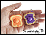 Cute Food Pair Bubble Popper Fidget Keychains - Go Together, Best Friends