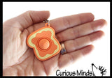 Cute Food Pair Bubble Popper Fidget Keychains - Go Together, Best Friends