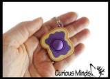 Cute Food Pair Bubble Popper Fidget Keychains - Go Together, Best Friends
