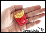 Cute Food Pair Bubble Popper Fidget Keychains - Go Together, Best Friends
