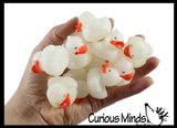 Tiny 1.5" Glow in the Dark Rubber Ducks - Rubber Duckies - Cute Novelty Prize Reward Giveaway