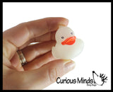 Tiny 1.5" Glow in the Dark Rubber Ducks - Rubber Duckies - Cute Novelty Prize Reward Giveaway