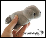 Cute Grey Harbor Seal Plush Stuffed Animals- Adorable Mini Plushie Stuffie
