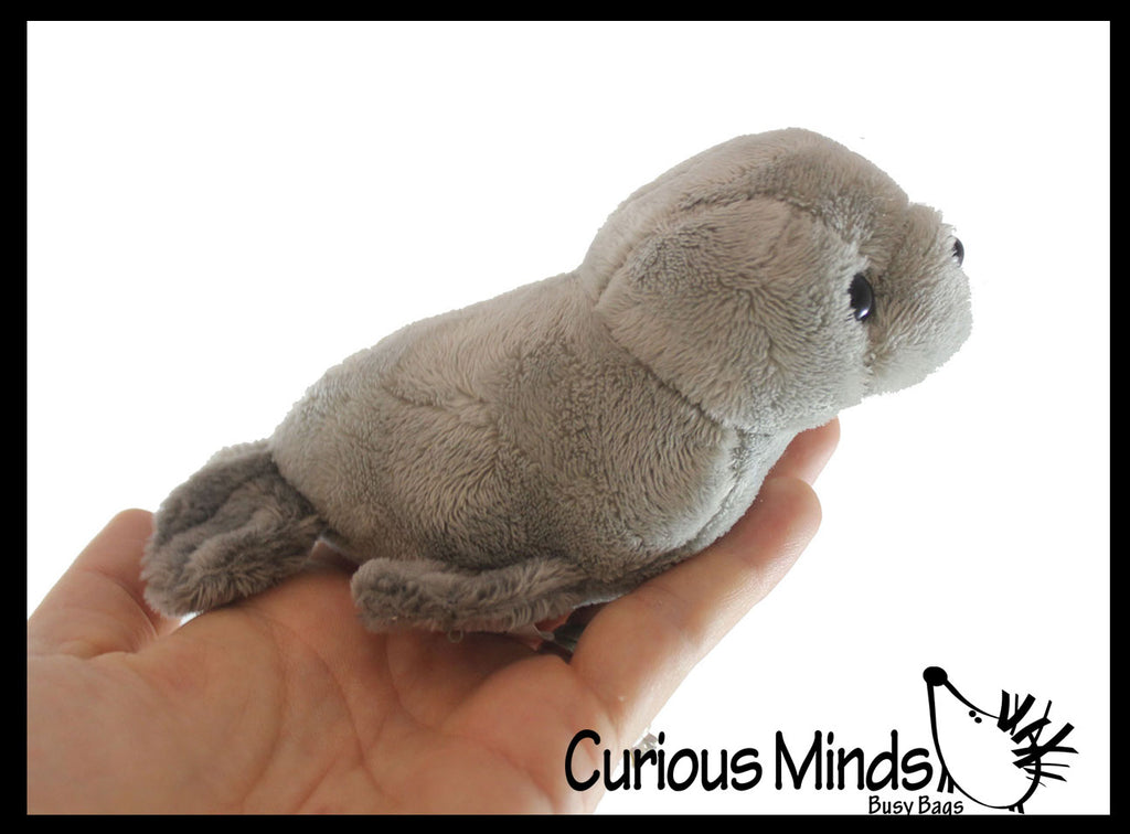 Cute Grey Harbor Seal Plush Stuffed Animals- Adorable Mini Plushie Stuffie