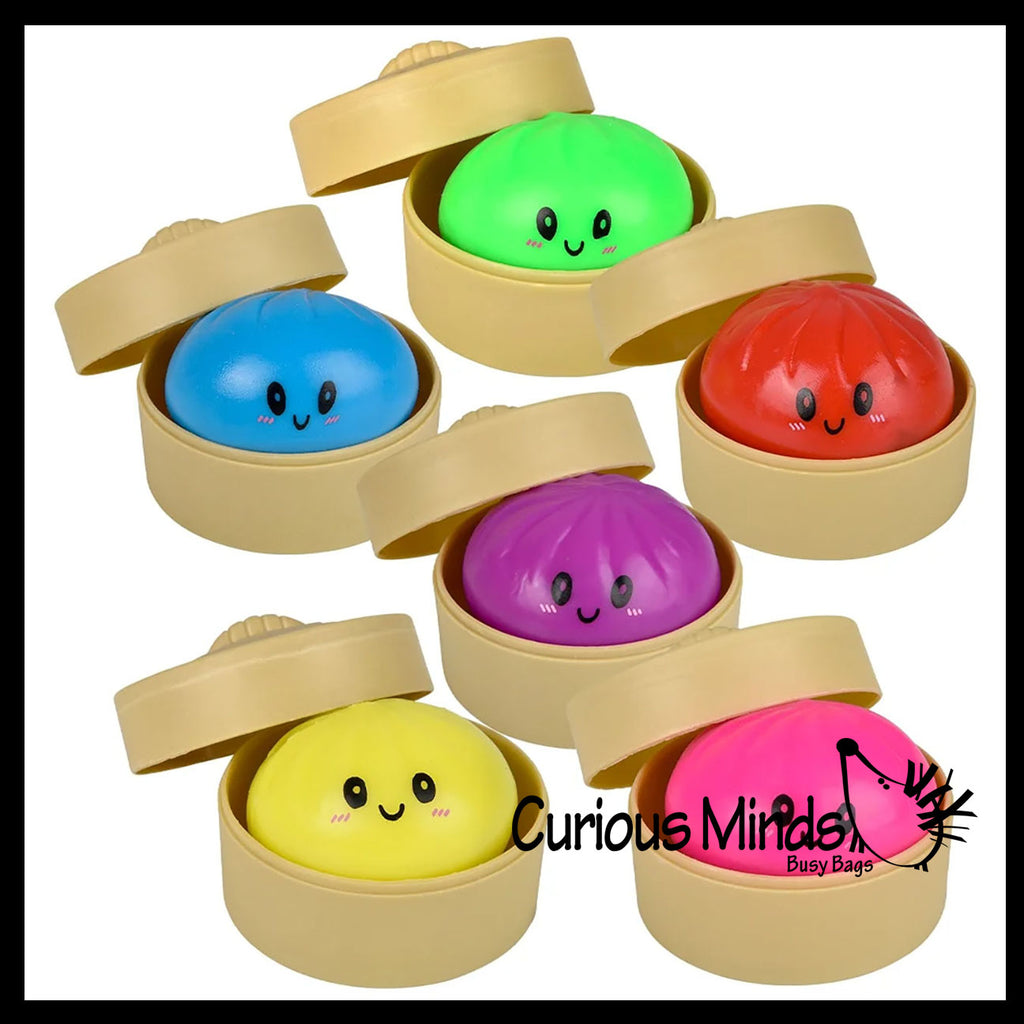 NEW - Mystery MINI Neon Doh Series 2" Dumpling Dim Sum - Ultra Squishy Relaxing Sensory Fidget Stress Toy