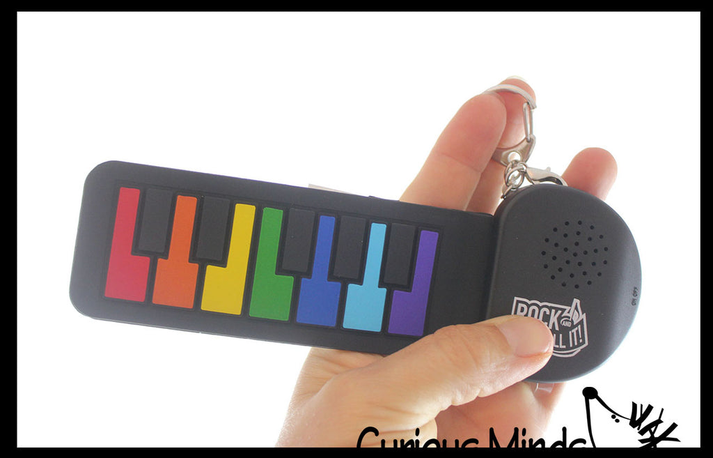 MukikiM Mini Electronic Flexible Piano or Drum Set Keychain Toy