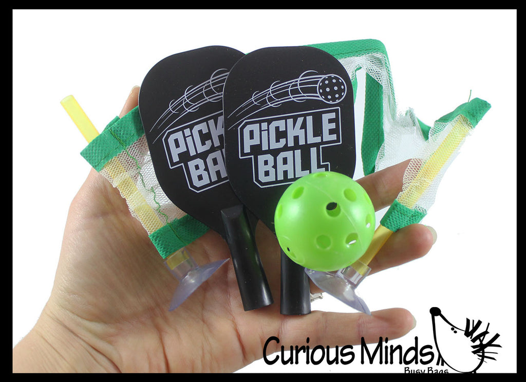 Mini Tabletop Pickleball Game Set - Net, Paddles and Ball - Indoor Office Table Sport Set Novelty