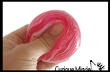 Swirl 1.5" Marbled Sugar Ice Cube Ball - Thick Glue/Gel Syrup Molasses Stretch Ball - Ultra Squishy and Moldable Slow Rise Relaxing Sensory Fidget Stress Toy Square Ice