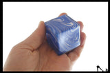 Swirl 1.5" Marbled Sugar Ice Cube Ball - Thick Glue/Gel Syrup Molasses Stretch Ball - Ultra Squishy and Moldable Slow Rise Relaxing Sensory Fidget Stress Toy Square Ice
