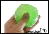 Swirl 1.5" Marbled Sugar Ice Cube Ball - Thick Glue/Gel Syrup Molasses Stretch Ball - Ultra Squishy and Moldable Slow Rise Relaxing Sensory Fidget Stress Toy Square Ice