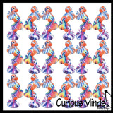 Regular 2" Tie Dye Print Rubber Ducks - Rubber Duckies - Cute Novelty Prize Reward Giveaway